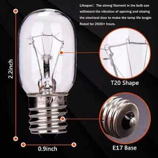 8206232A Microwave Light Bulb 40W E17 125V Replacement Part, Exact Fit for...