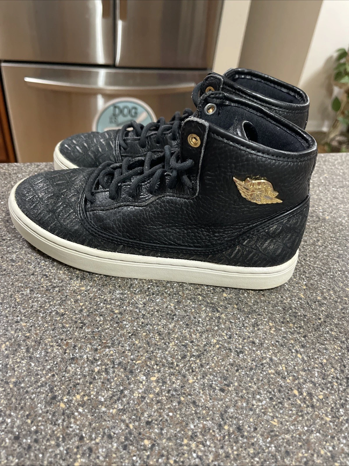 Nike Air Jordan Jasmine GG 768927 035 Youth Nero Oro Sneakers Taglia 4Y