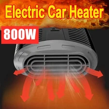 12V 800W Car Heater Portable Electric Heating Fan Defogger Defroster Demister US