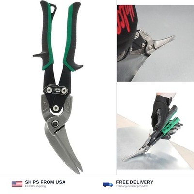 Malco AV73 Long-Cut Offset Aviation Snips | Right & Straight Cutting | 2-1/4''...