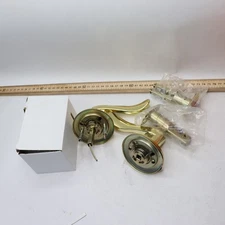 Defiant Naples Polished Brass Combo Pack with Single Cylinder Deadbolt