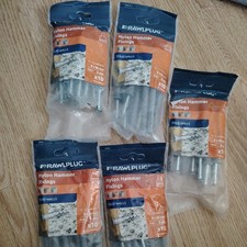  Rawlplug Nylon Hammer Fixings solid walls  8X80mm - pack of 10