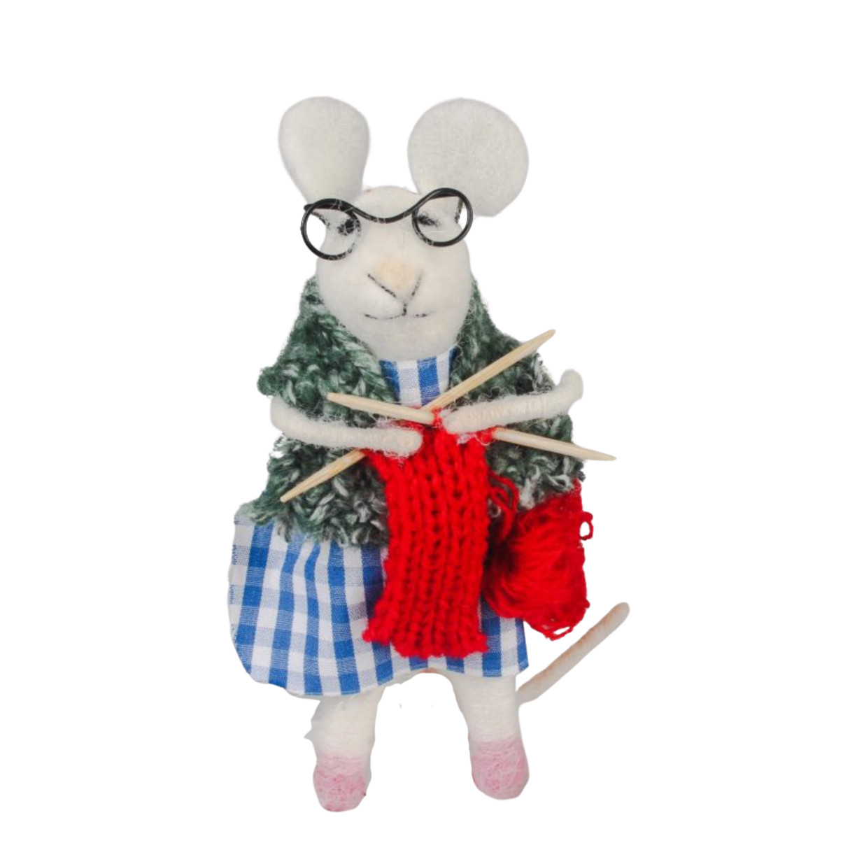 Felt Knitting Mouse Christmas Tree Decoration Hanging Festive Ornament Unique