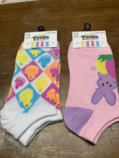 PEEPS Crew Socks, Set Of 2 Pairs, Size 5-9.5 NWT