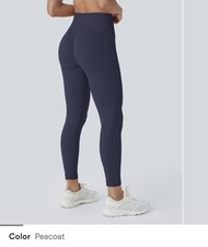 Halara Seamless Flow High Waisted SCRUNCHED Plain Leggings Size M 7/8 BLUE NEW