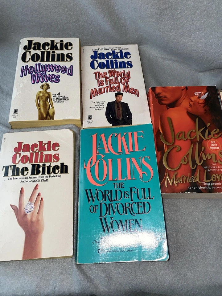 Jackie Collins 12 Book Lot, Lucky, Hollywood Wives, & More! Hardback & PB Foto 3 de 4