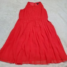 J. Crew Red Pleated Peekaboo Shift Dress 4 Romantic Occasion Party Cocktail