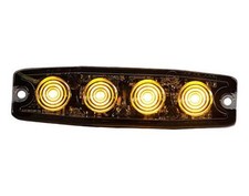 Buyers Products 8892240 4.5 Inch Ultra Thin LED Strobe Light, 4 LEDS, Amber