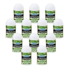 Lip Naturals Mini Tea Tree Mint Lip Balm 12 Pack SPF 15 Made in USA