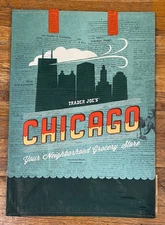 Trader Joe's Chicago Reusable Shopping Grocery Bag • New