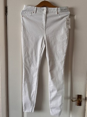 Matalan April Ankle Grazer Skinny Jeans Women Size 14 White BNWT