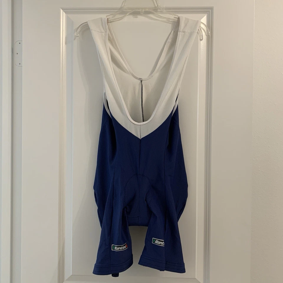 Culotte con tirantes Santini SMS para bicicleta de ciclismo Race Italy CoolMax Techno azul talla XL Foto 4 de 4