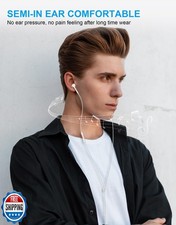 Wired Earbuds 3.5mm Headphones with Mic, 90  Plug in Earbuds Clear Call HiFi ...