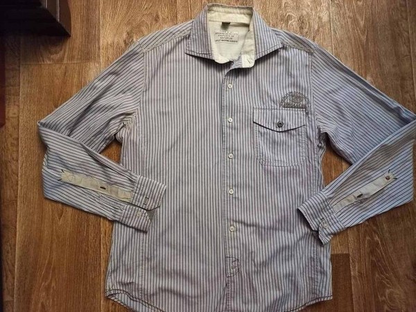 Men Napapijri Shirt Grey 40 /L / 48 #B6SE