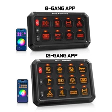 Wireless Switch Panel, 4/6/8/12 Gang LED Light Circuit App/Remote Switch Control