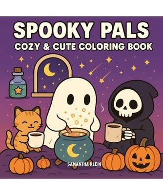Spooky Pals: Coloring Book Featuring Cozy Scenes for Adults & Kids in Ghostly Mo