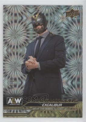 2024 Upper Deck AEW All Elite Wrestling Announcers Gold Pyro 9/35 Excalibur 1f60