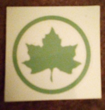 Ein stilisiertes grünes Blatt (NYC Parks Department Logo) temporäres Tattoo