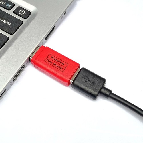 PortaPow USB Data Blocker (Red) - Protect Against Juice Jacking - 第 5/6 張圖片