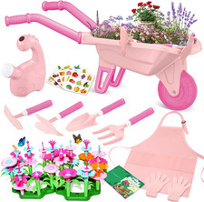 16Pcs Kids Gardening Tools Outdoor Toys Set Backyard Play with 93 PCS DIY Flower
