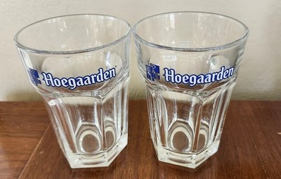 HOEGAARTEN BEER GLASSES (Set of Two). No Fading Great Condition!   