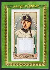 2024 Topps Allen & Ginter Ichiro Mini Framed Relics MEM Mariners BS