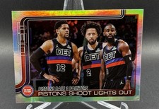 2025-26 Topps Basketball Detroit Pistons Shoot Lights Out Rainbow Foilboard #279