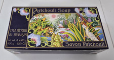 Jabón de pachulí Crabtree & Evelyn 1990 vintage caja de 3,5 OZ Barras