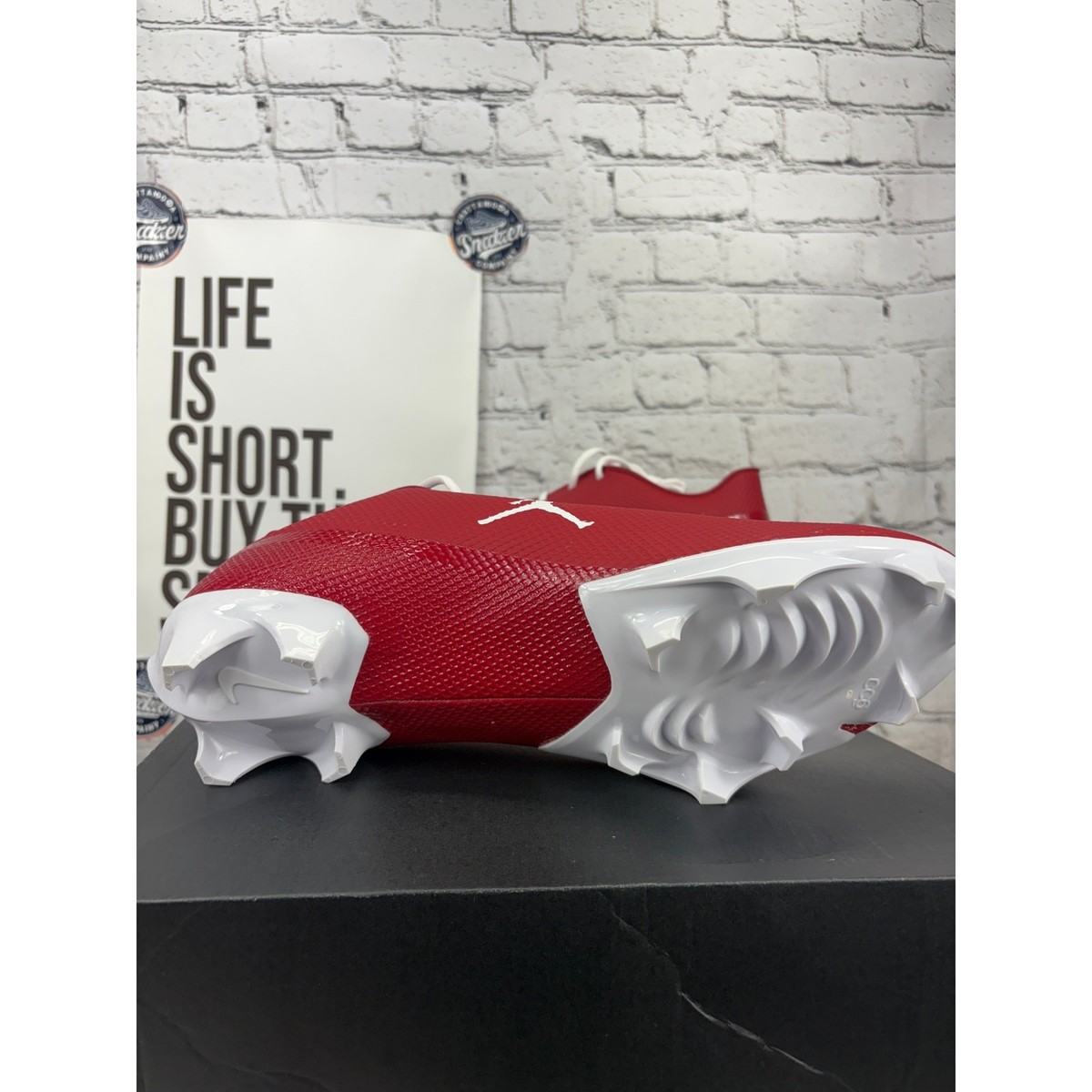 Nike Jordan Vapor Edge Speed 360 2 Oklahoma Sooners‎ Football Cleats Men Sz 15 Jordan Vapor Edge Pro 2 PE Oklahoma for Sale | Authenticity  main image 2