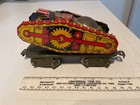 Marx prewar RARE 8-WHEEL FLATCAR with MUTICOLORED TANK Windup WORKS PINK GUNS — photo 1