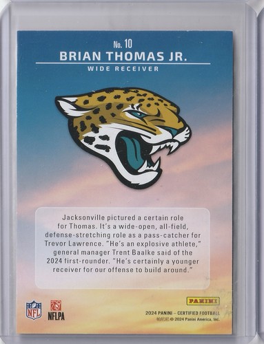 Brian Thomas Franchise Foundations Panini Certified /149 Jaguars Football - Picture 2 of 2