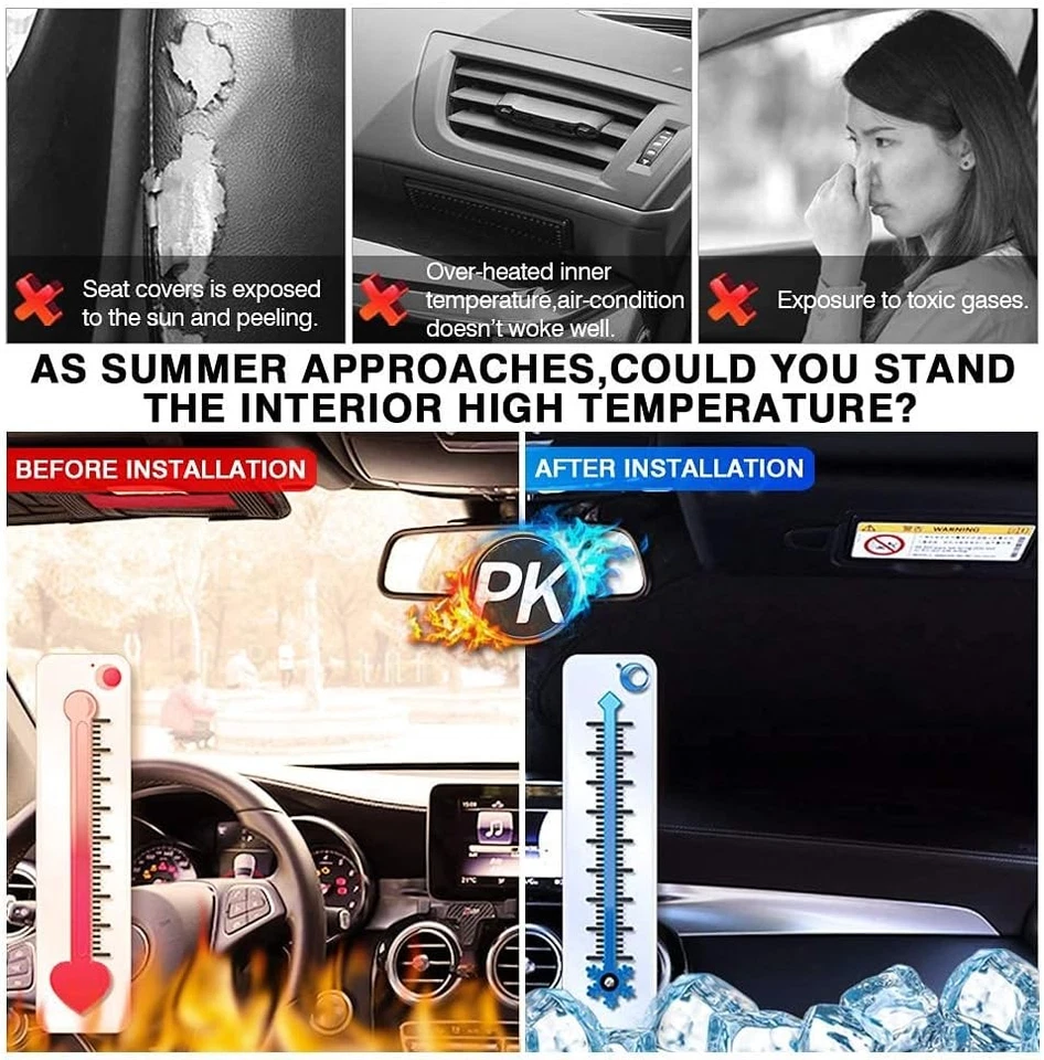 Parasol parabrisas KUST para accesorios Audi Q5 2018-2024 2025 2026 ajuste personalizado Foto 4 de 4