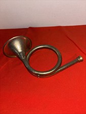 Vintage Decorative Gold Toned Horn Bugle Wall Hanging-7 Long- Estate Find