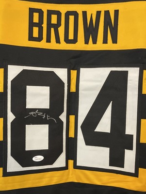 激レア ❣️ 直筆サイン✨#AK69 #yellowbacks SSS席グッズ✨ Pittsburgh Steelers Antonio Brown 84 Bumblebee Autographed JSA