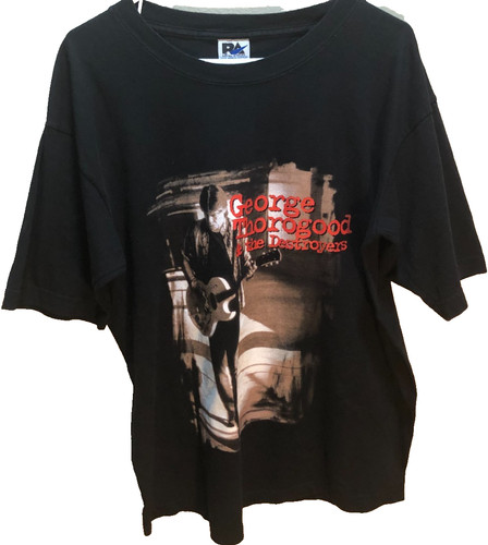 Thorogood, George Thorogood Destroyers 20 Years Vintage 90s Royal Avalon Black T-Shirt XL