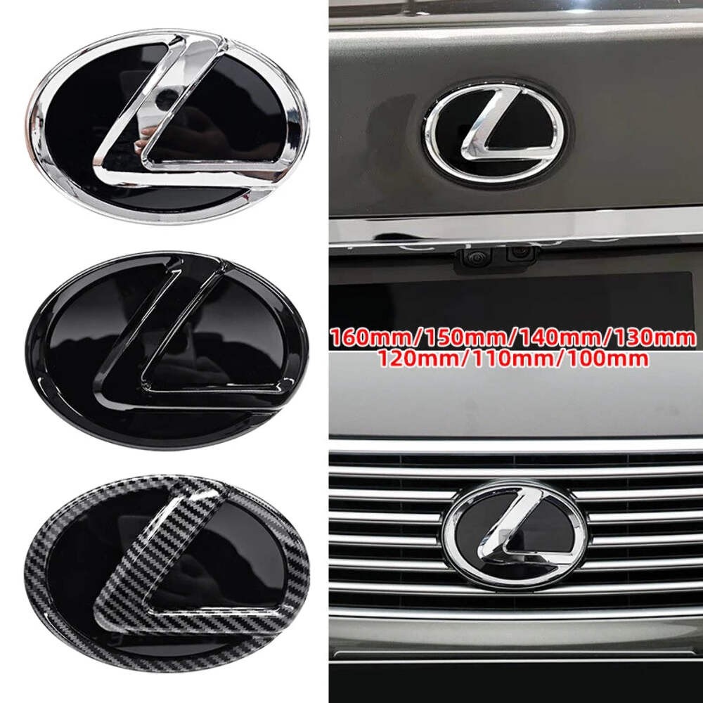 100/110/120/130/140/150/160mm Car Rear Trunk Emblem Front Grille Logo For Lexus