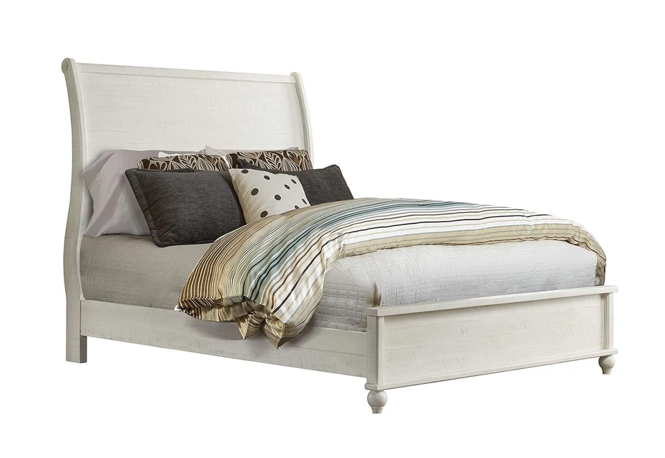 Martin Svensson Home Monterey Cabeceira e Rodapé King Size Branco Madeira Maciça - Imagem 3 de 4