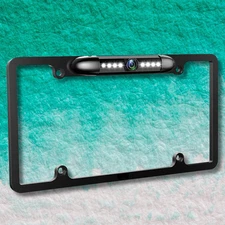 US License Plate Metal Frame Rear View Backup Camera CMOS HD LED Night Vision