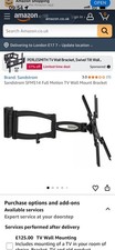 Sandstrom SFMS14 Full Motion TV Bracket Wall Mount, Tilt Swivel, 32-inch