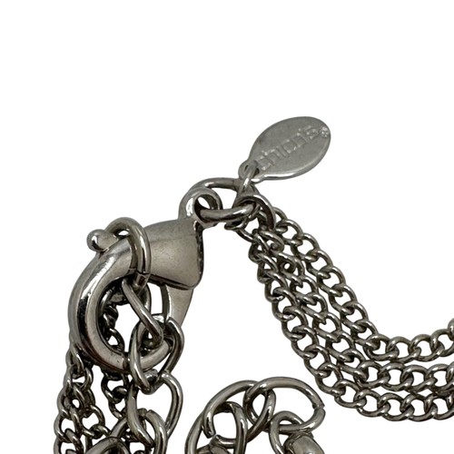 Chico's Necklace Jewlery Statement 40" Adjustable Silver Tone Circle Long - Picture 4 of 6