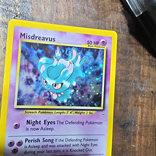 Pokémon TCG Misdreavus Holo Rare 11/64 Neo Revelation HP 50 Basic English