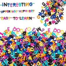 Wesiti 408 Pcs Lacing Letters Alphabet Learning Toys Toddler ABC Alphabet Beads