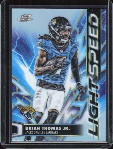 2025 Topps Chrome Cosmic #LS-26 Brian Thomas Jr. Light Speed