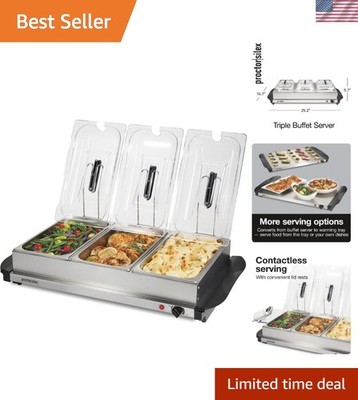 Buffet Server & Food Warmer, Adjustable Heat, for Parties, Holidays and Enter...