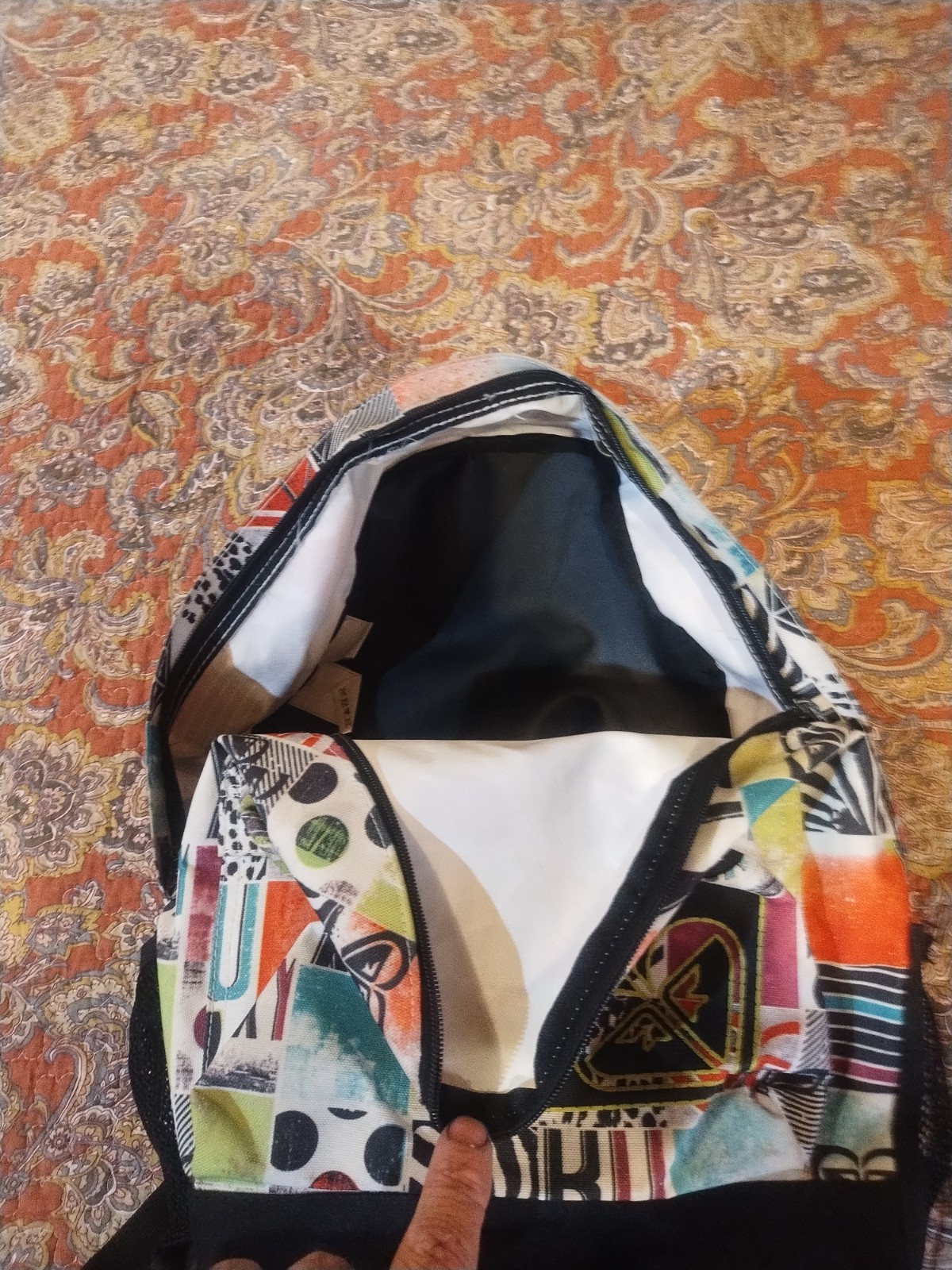 Roxy Logo  Graphic Backpack Multicolor Design - image 6