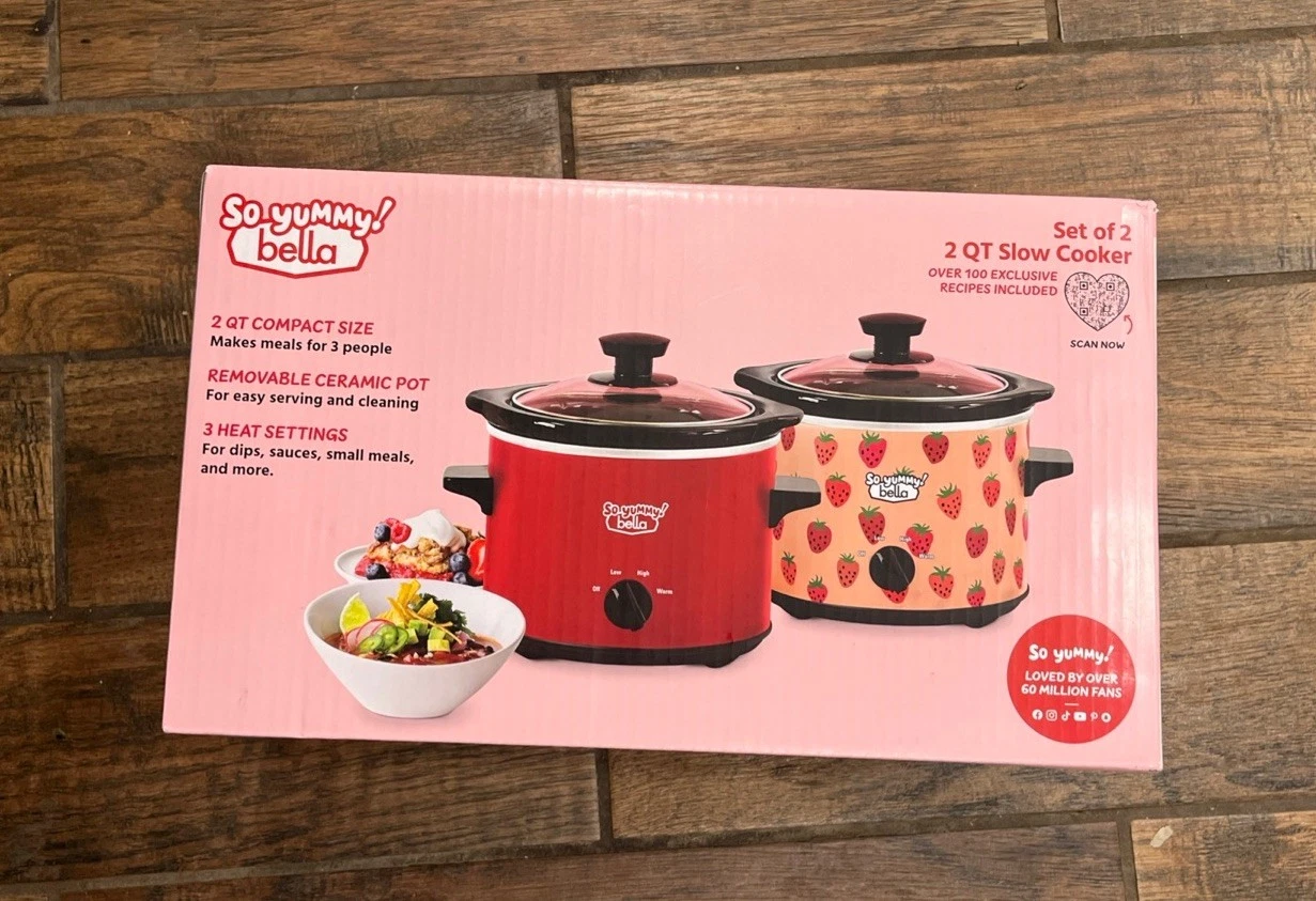 New Slow Cooker 2 QT Set Of 2 With 100 Exclusive Recipes Target Exclusive