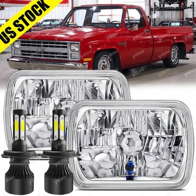 2PCS fit Chevy Malibu 1978-81 El Camino 7x6'' 5x7'' inch LED Headlights Hi/Lo Beam