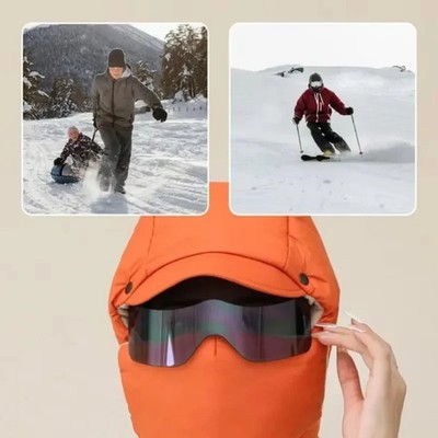 Vollgesichtsmaske winddicht Polsterung Schutzbrille Winter Radfahren