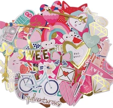 Scrapbook Stickers,80Pcs Cardstock Stickers Love Stickers Decorative Masking Sti