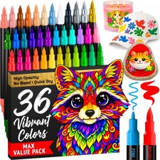 ARTISTRO 36 Dual-Tip Acrylic Paint Marker Pens
